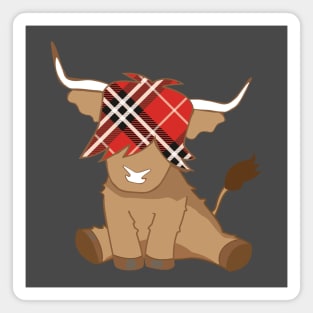 Highland cow tartan Magnet